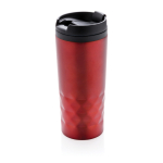 Geometric thermal mug with insulated function, 300 ml red colour