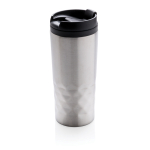 Geometric thermal mug with insulated function, 300 ml silver colour