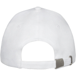 Cotton cap with buckle, 260 g/m² white colour second rear view