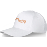 Cotton cap with buckle, 260 g/m² white colour screen printing view