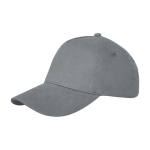 Cotton cap with buckle, 260 g/m² grey colour