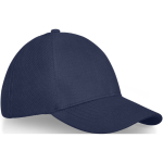 Cotton cap with mesh, 260 g/m² navy-blue colour side view