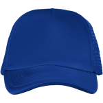 Trucker-style polyester cap with mesh, 100 g/m² royal blue colour second front view