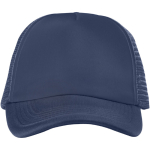 Trucker-style polyester cap with mesh, 100 g/m² navy-blue colour