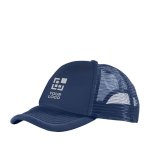 Trucker-style polyester cap with mesh, 100 g/m² main view