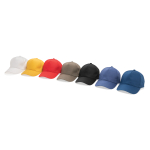 Branded recycled cotton cap, 280 g/m2 black colour