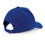 Branded recycled cotton cap, 280 g/m2 blue colour