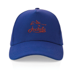 Branded recycled cotton cap, 280 g/m2 blue colour