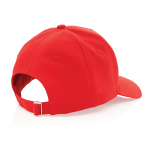 Branded recycled cotton cap, 280 g/m2 red colour