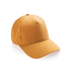 Branded recycled cotton cap, 280 g/m2 orange colour