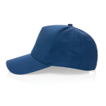 Branded recycled cotton cap, 280 g/m2 navy-blue colour