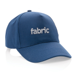 Branded recycled cotton cap, 280 g/m2 navy-blue colour