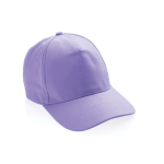 Branded recycled cotton cap, 280 g/m2 lilac colour