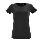 Cotton t-shirt for women, 150 g/m2, SOL'S Regent Fit black colour third view