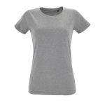 Cotton t-shirt for women, 150 g/m2, SOL'S Regent Fit marbled grey colour