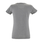 Cotton t-shirt for women, 150 g/m2, SOL'S Regent Fit marbled grey colour rear view