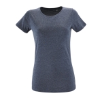 Cotton t-shirt for women, 150 g/m2, SOL'S Regent Fit marbled dark blue colour fifth view