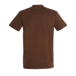Unisex T-shirt made of 100% cotton, 190 g/m2, SOL'S Imperial brown colour rear view