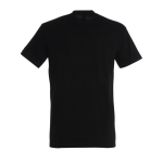 Unisex T-shirt made of 100% cotton, 190 g/m2, SOL'S Imperial black colour rear view