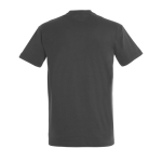 Unisex T-shirt made of 100% cotton, 190 g/m2, SOL'S Imperial dark grey colour rear view