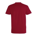 Unisex T-shirt made of 100% cotton, 190 g/m2, SOL'S Imperial dark red colour rear view