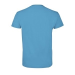 Unisex T-shirt made of 100% cotton, 190 g/m2, SOL'S Imperial cyan blue colour rear view