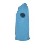 Unisex T-shirt made of 100% cotton, 190 g/m2, SOL'S Imperial cyan blue colour side view