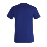 Unisex T-shirt made of 100% cotton, 190 g/m2, SOL'S Imperial ultramarine blue colour rear view