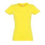 Women's 100% cotton t-shirt in colours, 190 g/m2, SOL'S Imperial yellow colour sixth view
