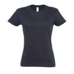 Women's 100% cotton t-shirt in colours, 190 g/m2, SOL'S Imperial dark blue colour