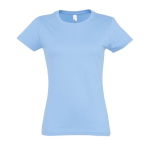 Women's 100% cotton t-shirt in colours, 190 g/m2, SOL'S Imperial pastel blue colour