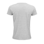 Unisex t-shirt from 100% organic cotton, 140 g/m2, SOL'S Epic marbled grey colour rear view