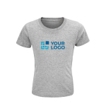 Children's t-shirt from 100% cotton, 150 g/m2, SOL'S Crusader marbled grey colour view with print area