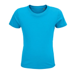 Children's t-shirt from 100% cotton, 150 g/m2, SOL'S Crusader cyan blue colour