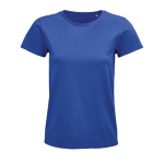T-shirt for women with organic cotton, 175 g/m2, SOL'S Pioneer royal blue colour third view