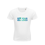 Children's t-shirt from 100% cotton, 175 g/m2, SOL'S Pioneer white colour view with print area