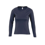 Women's long-sleeved cotton t-shirt, 150 g/m2, SOL'S Majestic navy-blue colour