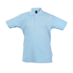 Children's polo shirts, 100% cotton, 170 g/m2, SOL'S Summer II pastel blue colour