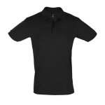 2-button polo shirt, 100% cotton, 180 g/m2, SOL'S Perfect, black colour