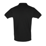 2-button polo shirt, 100% cotton, 180 g/m2, SOL'S Perfect, black colour rear view