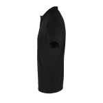 2-button polo shirt, 100% cotton, 180 g/m2, SOL'S Perfect, black colour side view