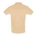 2-button polo shirt, 100% cotton, 180 g/m2, SOL'S Perfect, beige colour rear view