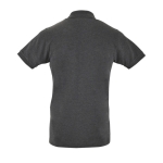 2-button polo shirt, 100% cotton, 180 g/m2, SOL'S Perfect, graphite colour rear view