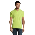 2-button polo shirt, 100% cotton, 180 g/m2, SOL'S Perfect, light-green colour eighth photographic view