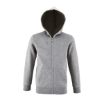 Children's cotton hooded sweatshirt, 260 g/m2, SOL'S Stone Kids light grey colour