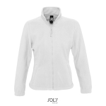 Fleece jacket for women, polyester, 300 g/m2, SOL'S North white colour ninth view
