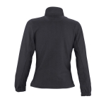 Fleece jacket for women, polyester, 300 g/m2, SOL'S North dark grey colour rear view
