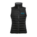 Women's gilet, nylon and polyester, 180 g/m2, SOL'S Wave black colour view with print area