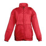 Weatherproof children's jacket with logo, 210 g/m2, SOL'S Surf red colour fifth view