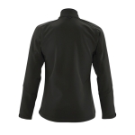 Waterproof softshell jacket for women, 340 g/m2, SOL'S Roxy black colour rear view